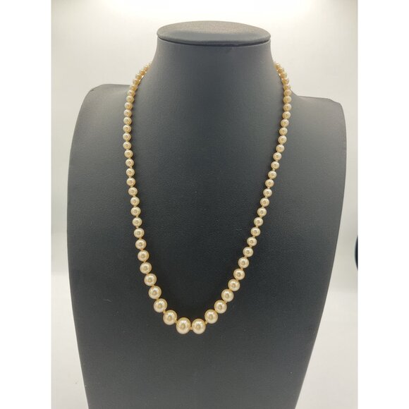 Vintage Freshwater Pearl Necklace With Gold-Plated Clasp - Picture 1 of 4